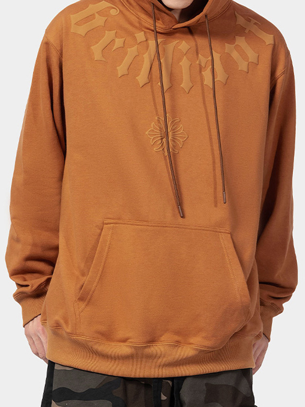 Men's Street Print Kangaroo Pocket Lacing Oversized Hoodie-1