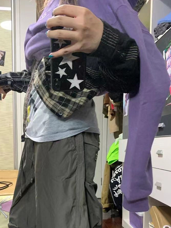 Street Thorn Print Oversized Hoodie-2